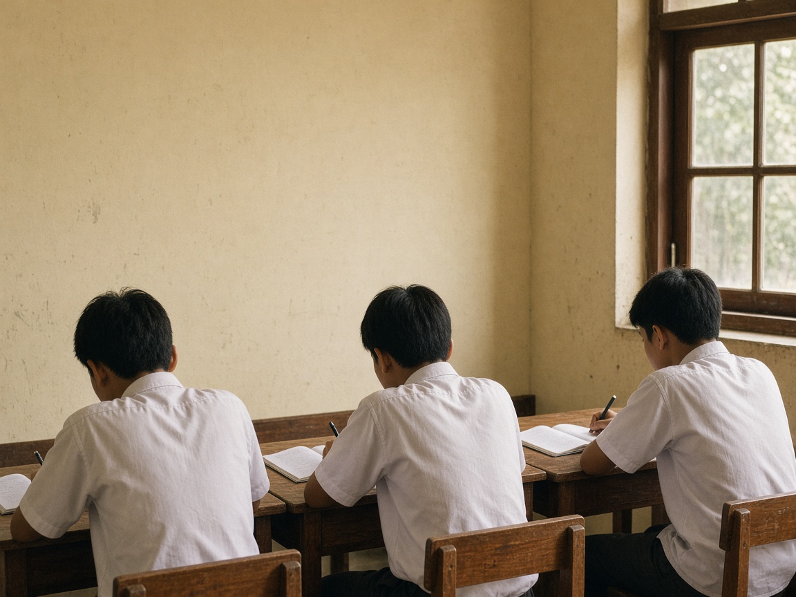 Siswa belajar di ruang kelas