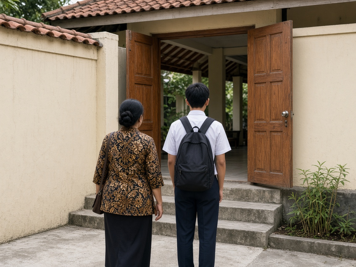 Datang ke sekolah